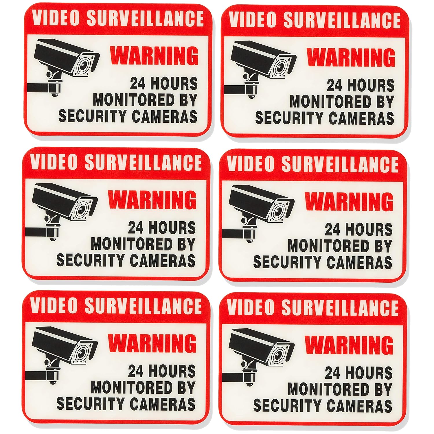 Amazon Basics Video Surveillance Sign, 2 1/2" x 3 1/2", 6Piece Amazon.ca Industrial & Scientific