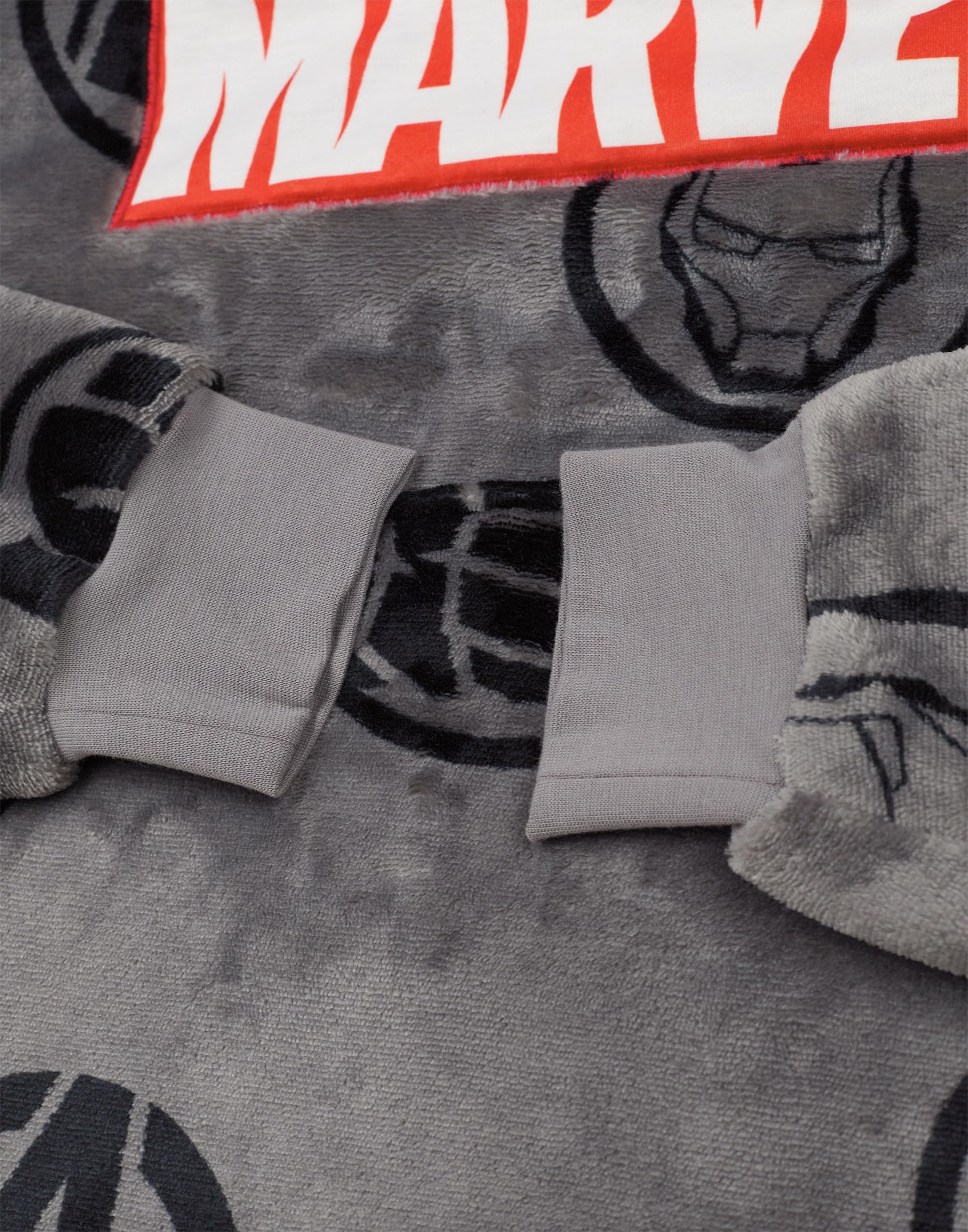 Marvel Felpa con Cappuccio Coperta indossabile da Uomo | Pullover per Adulti con Personaggi e Grafica Stampata su Tutta la Superficie | Abbigliamento da casa con Cappuccio Foderato in Sherpa