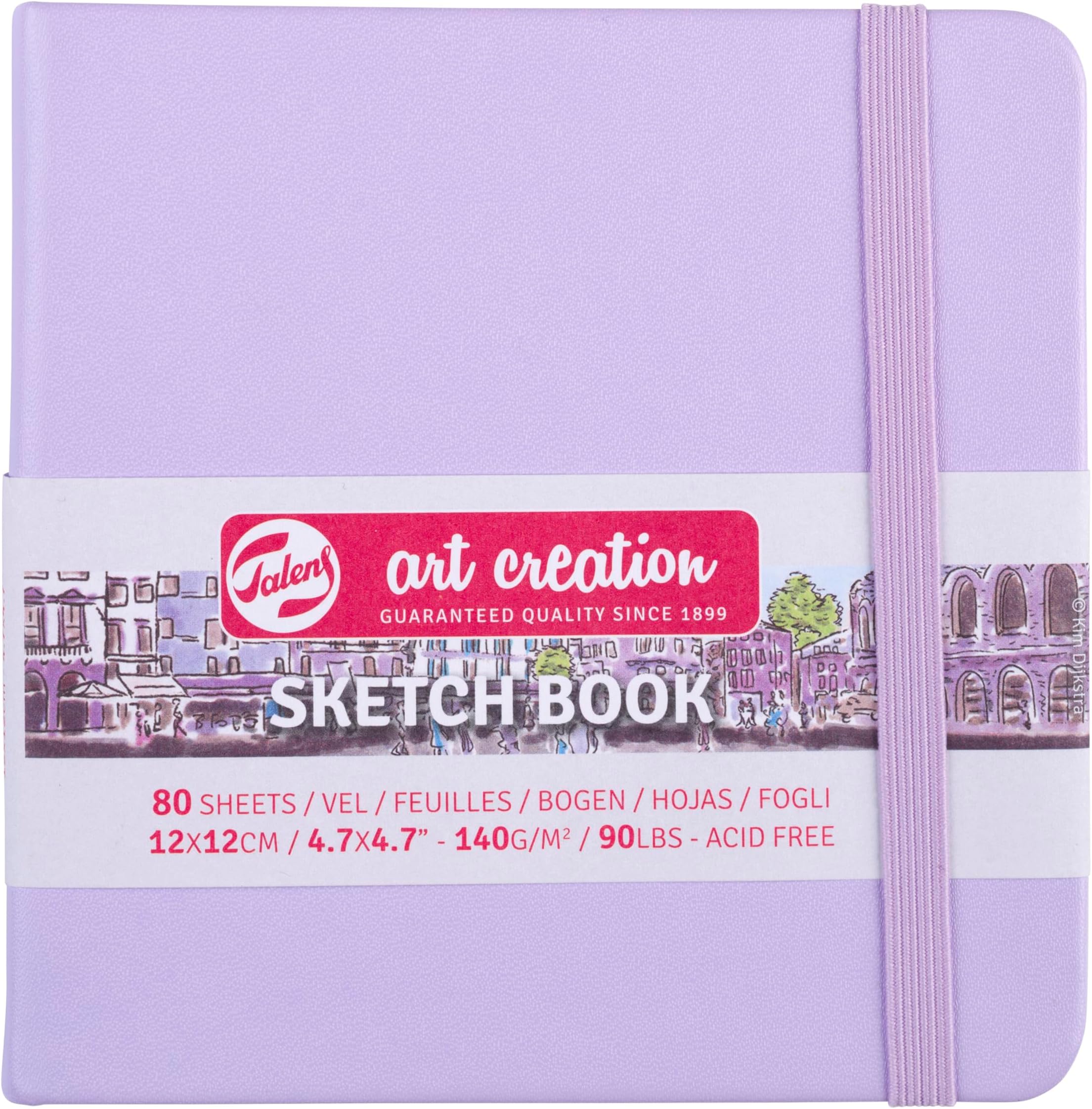 Sketchbook 80 Sheets, 12 cm x 12 cm, Pastel Violet