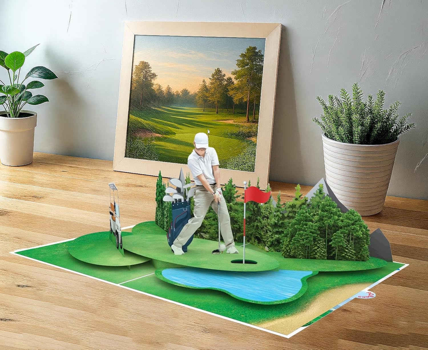 Golf Pop Up Birthday Cards for Men, Happy Husband Birthday Card, 3D Gift Cards for Him, Dad, Brother, Son, Boyfriend, Granddad, Happy Fathers Day (6x8in Golf) - Image 5
