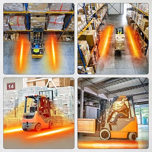 Miniatura 7 de 15 luces LED de seguridad para carretilla elevadora, ámbar, 30 W, CC, 12-80 V, luces de advertencia de almacén, luces de seguridad para camiones,
