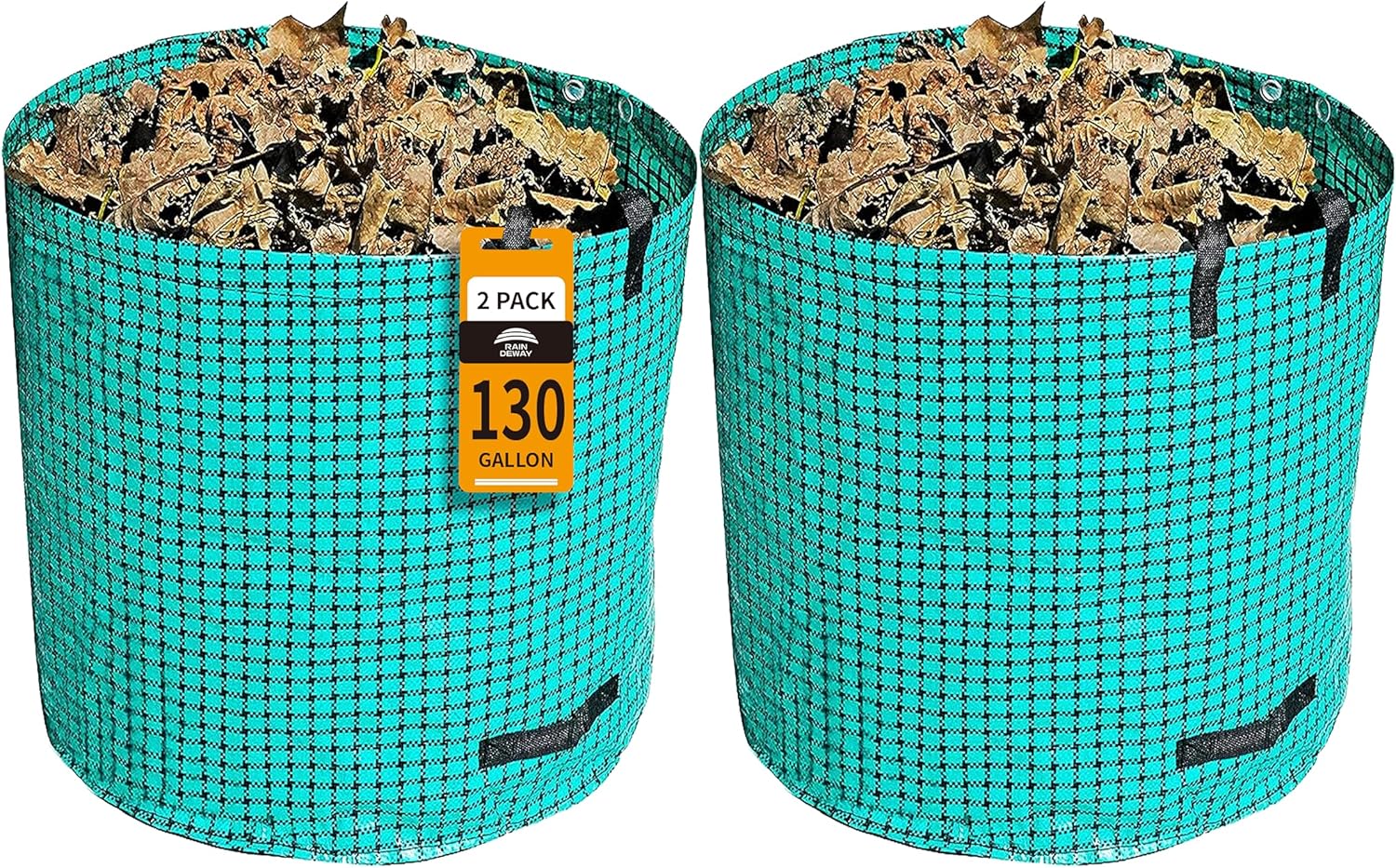 RAINDEWAY 130 Gallons 2Pack Yard Waste Bags, Huge Lawn