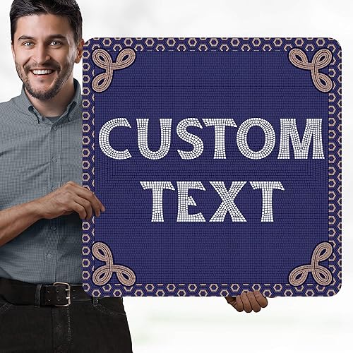 Miniatura 741 de My Sign Center - Letrero personalizado, 11 colores de fuente, 13 estilos de fuente, 4 opciones de agujero, 22 tamaños, 8 x 32 pulgadas, sin óxido,