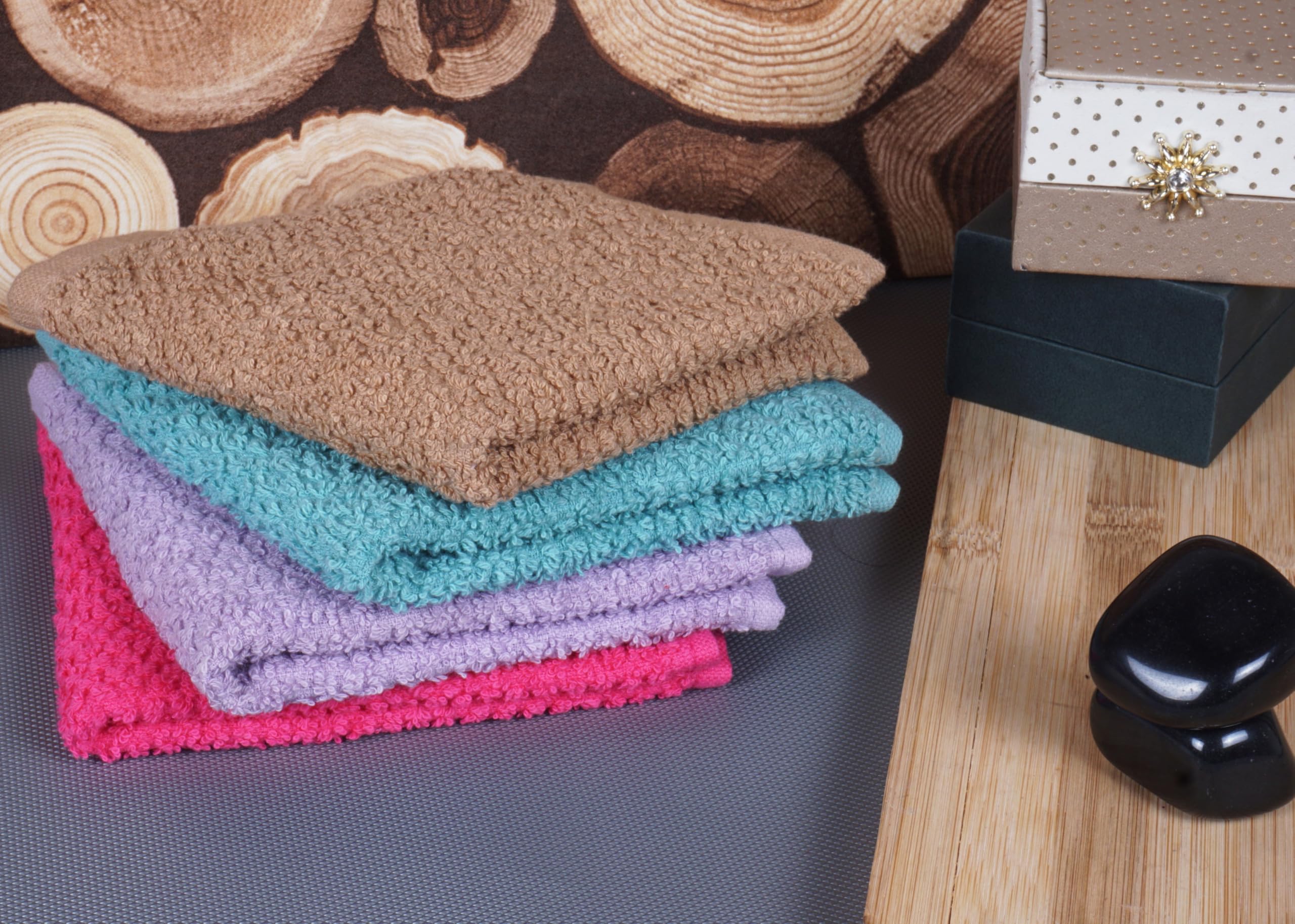 VC Face Towels, Pack of 4, Assorted Colours, Soft and Absorbent-image-13