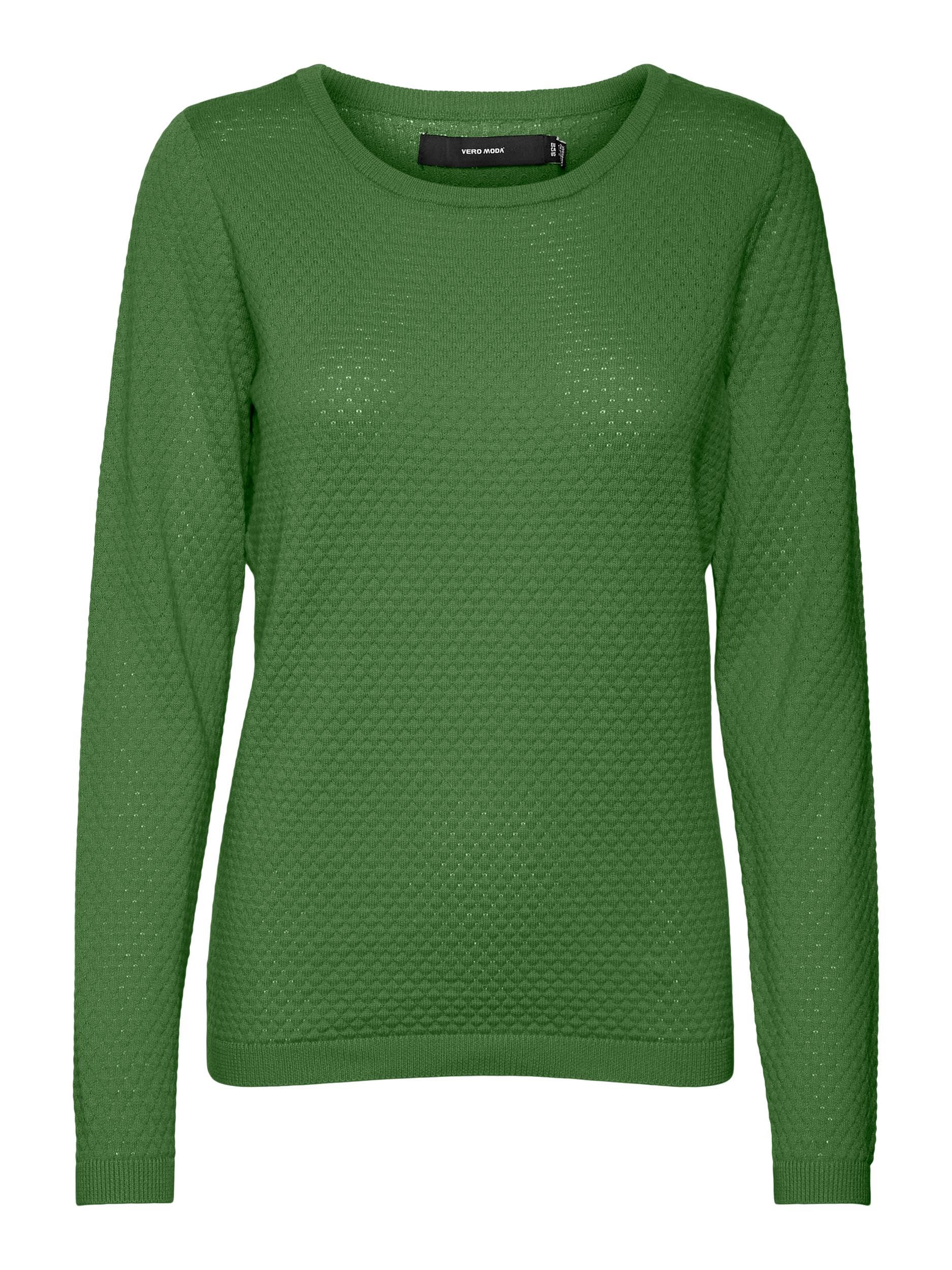 VERO MODA Damen VMCARE Strickpullover Longsleev O-Neck Pullover, Grün (Kale), XS (EU)