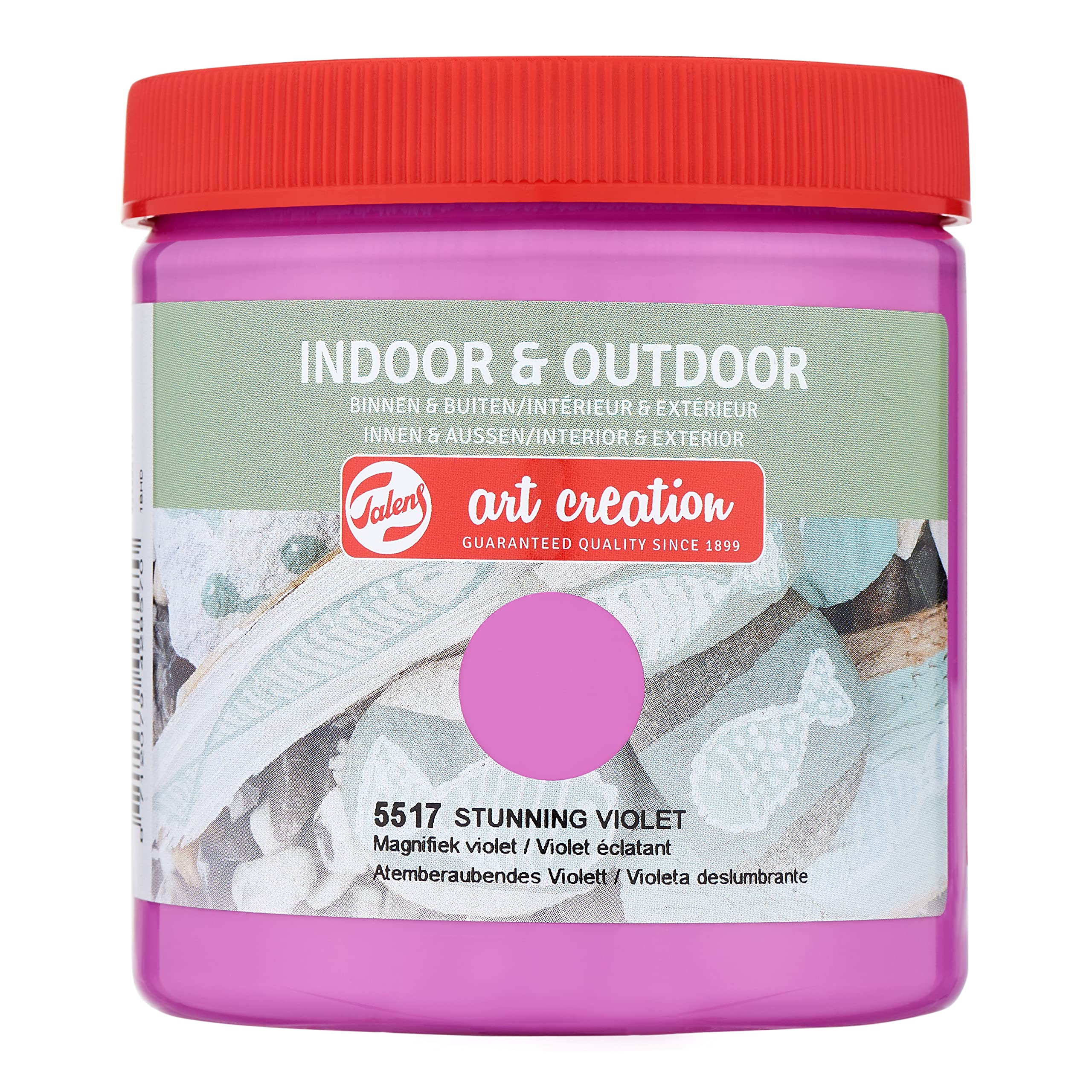 Talens Art Creation - Indoor & Outdoor Universal Satin Gloss Paint Stunning Violet 250 ml - Multi-Surface丨Fast-Drying丨Water-Resistant