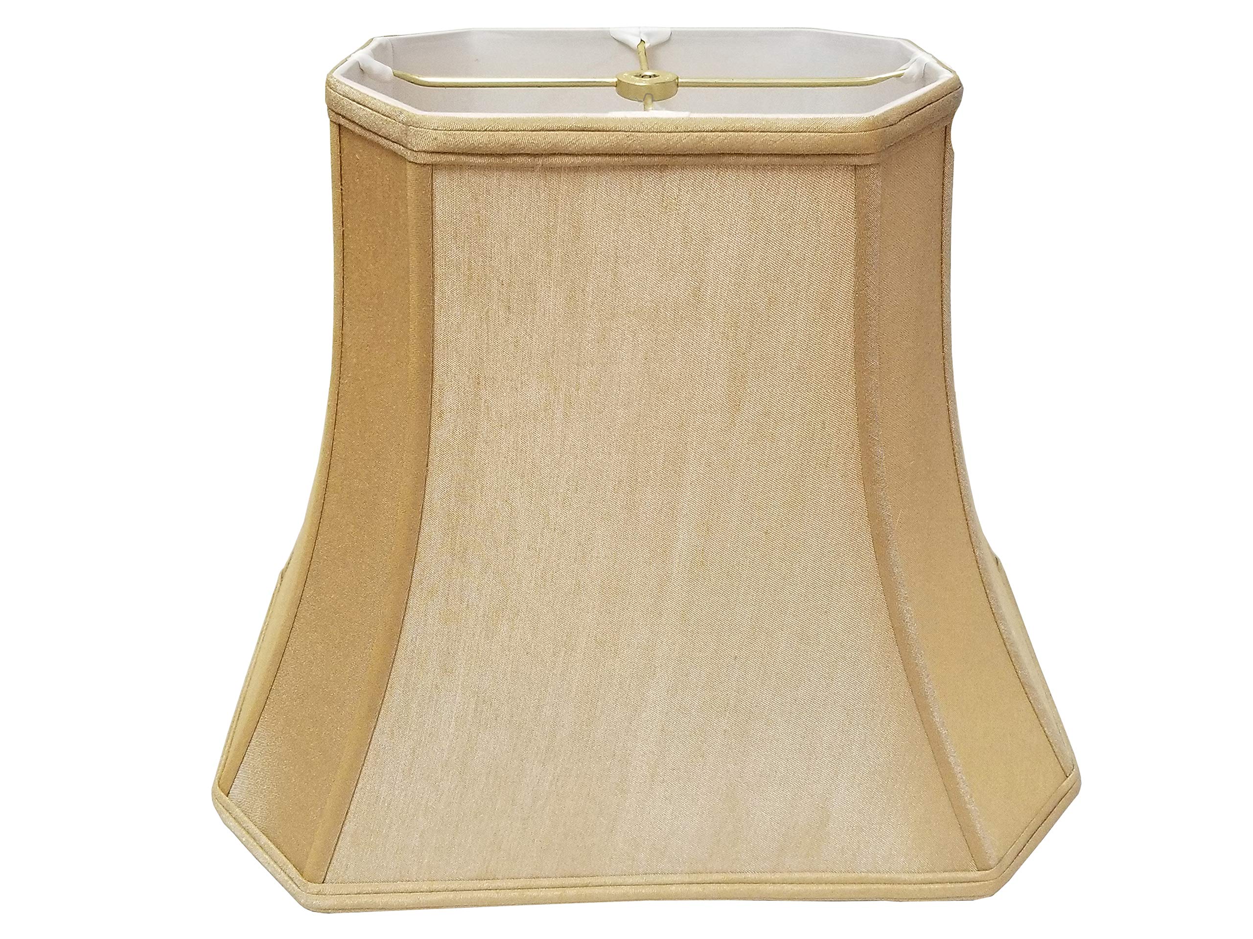 Royal Designs Rectangle Cut Corner Lamp Shade, Antique Gold, (5 x 6.5) x (8 x 12) x 10