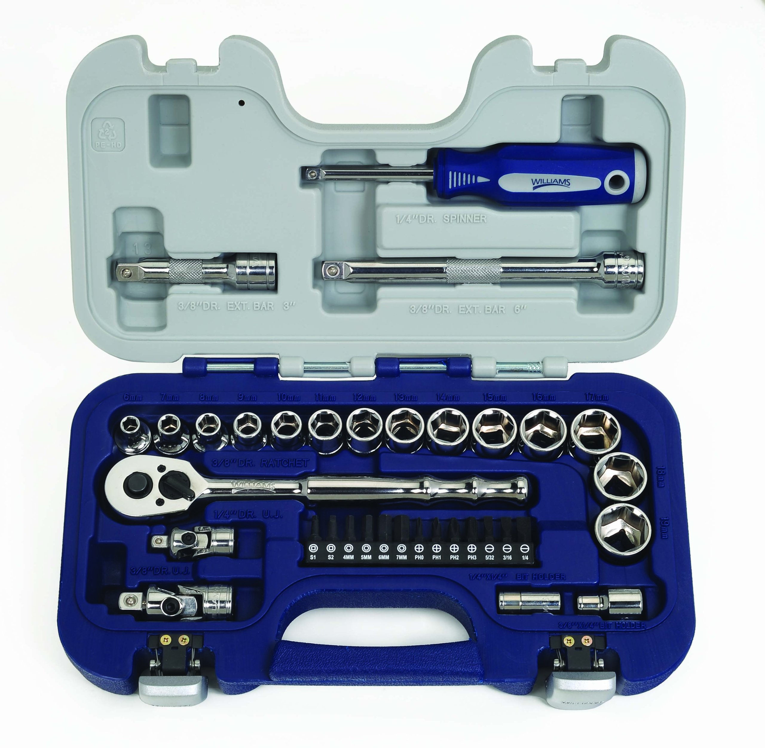 Williams 50613 3/8-Inch Drive Basic Tool Set, 35-Piece - Hand Tool