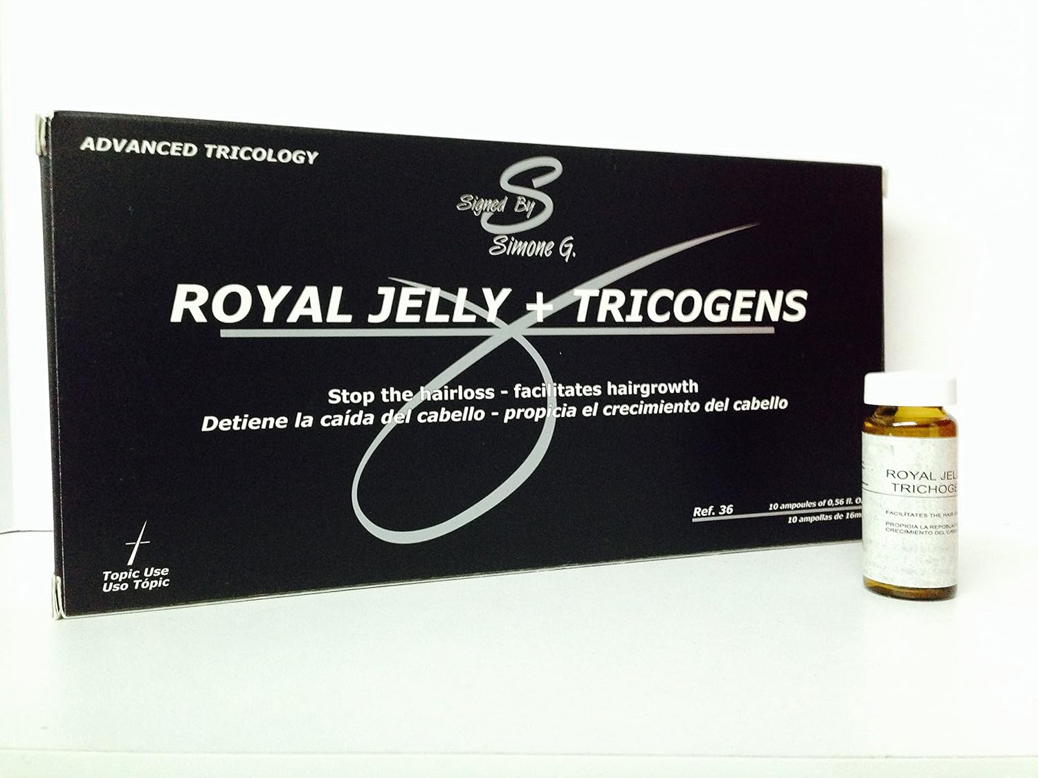 Signed By Simone G Royal Jelly + Tricogens Stop the Hair Loss 10x16 Ml Phials
