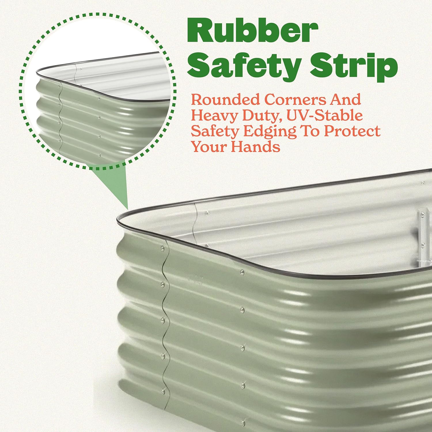 Epic Gardening 5-in-1 Modular Galvanized Raised Garden Bed Kit, 15" Tall Food-Safe Metal Planter Box, Large Modular Raised Garden Beds Outdoor for Vegetables, Flowers, Herbs & Fruits - Mist Green