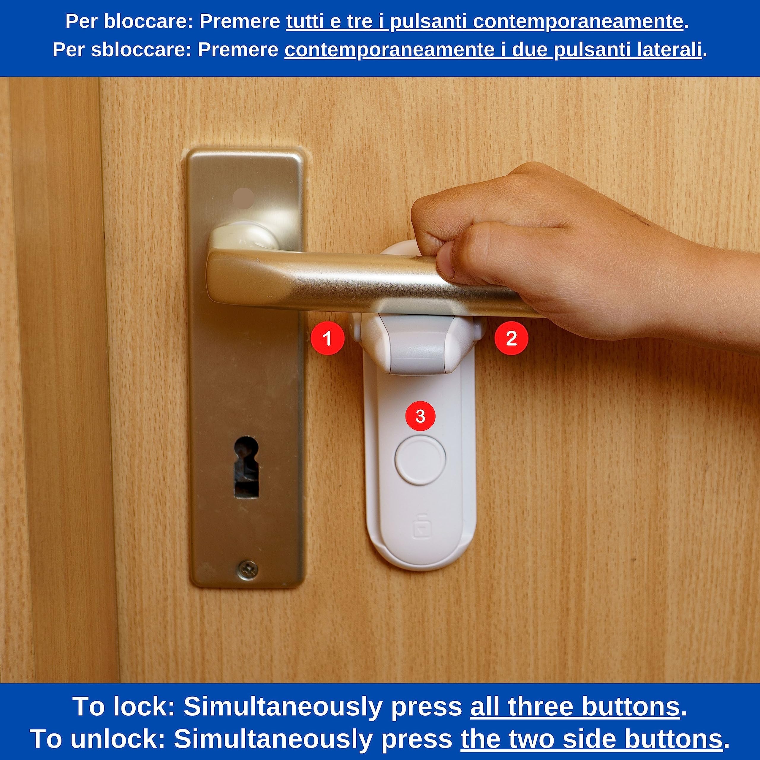 Fhlbestyu Set 2/4/6 Lucchetti Porte Per Bambini - Sicurezza Casa Per Finestre, Fornelli E Animali - Foto 7
