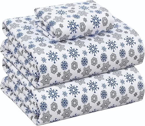 Vista 378 de RUVANTI Sábanas de franela 100% algodón King 4 piezas Celestial Stag Ciervo celestial