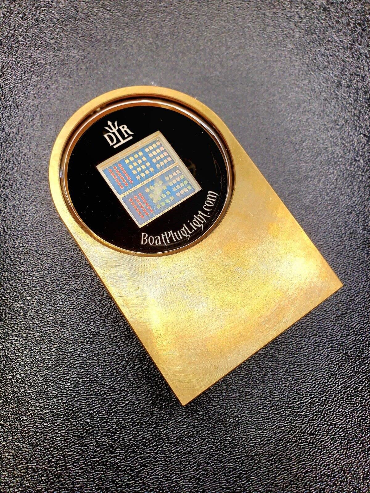 BoatPlugLight.com H59 NAVAL BRASS Trim Tab Boat Underwater LED Lights (RGB (color changing))