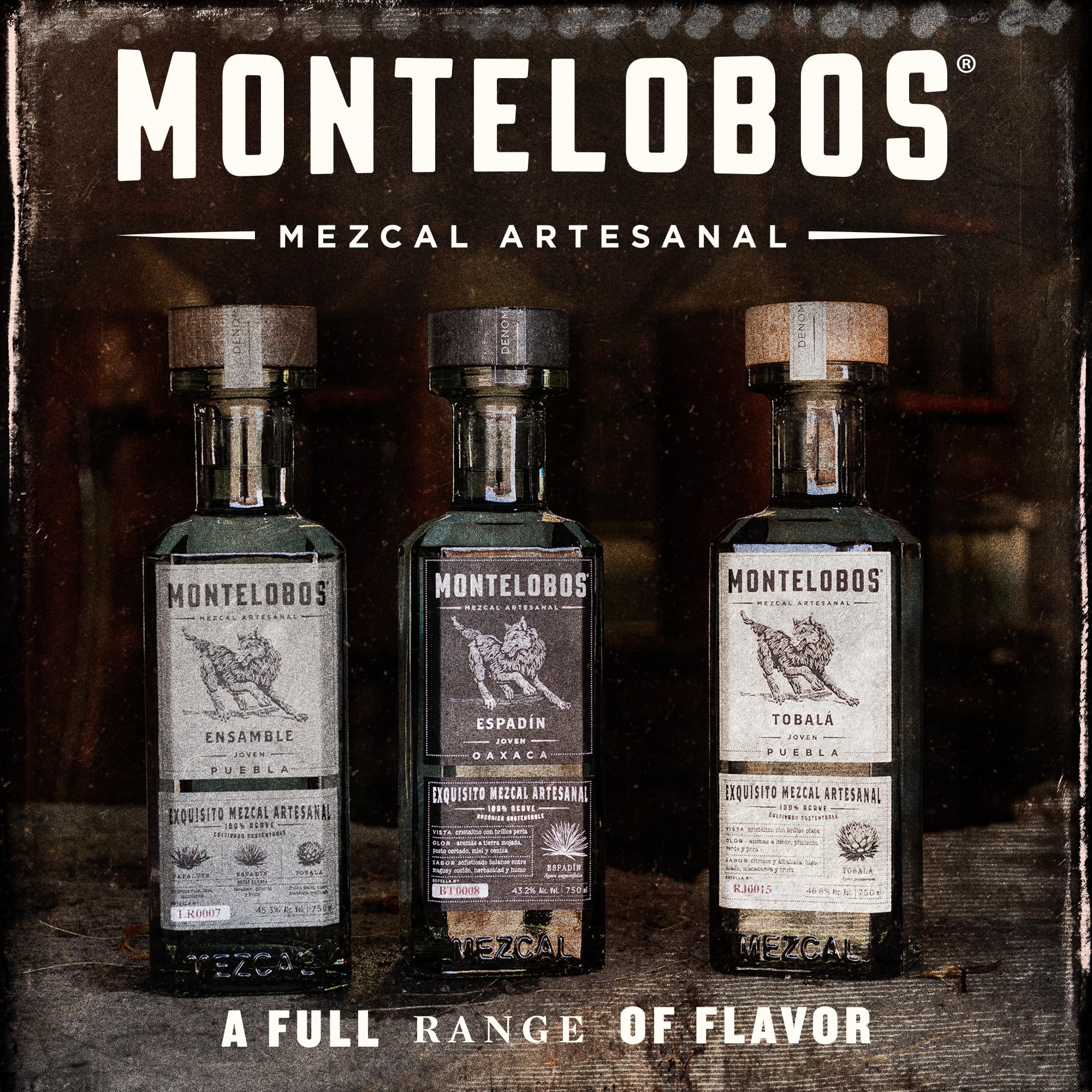 Montelobos Tobalá Mezcal – Premium Mezcal aus 100% Agave – Komplexer, ausgewogener Geschmack mit feinen Raucharomen – 1x 0,7L