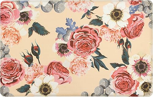 Miniatura 1 de Floral Novelty Wellness - Tapete de cocina antifatiga, alivio de cocina y de pie, espuma viscoelástica y antideslizante, 20 x 39 pulgadas, flor de