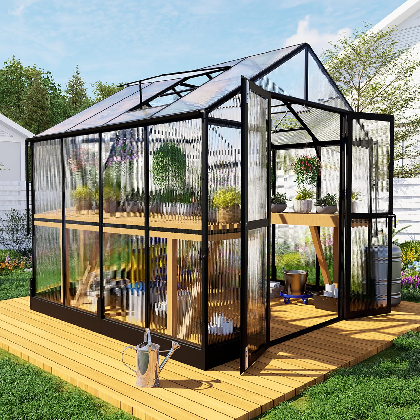 HOWE 8x8 Aluminum Greenhouse