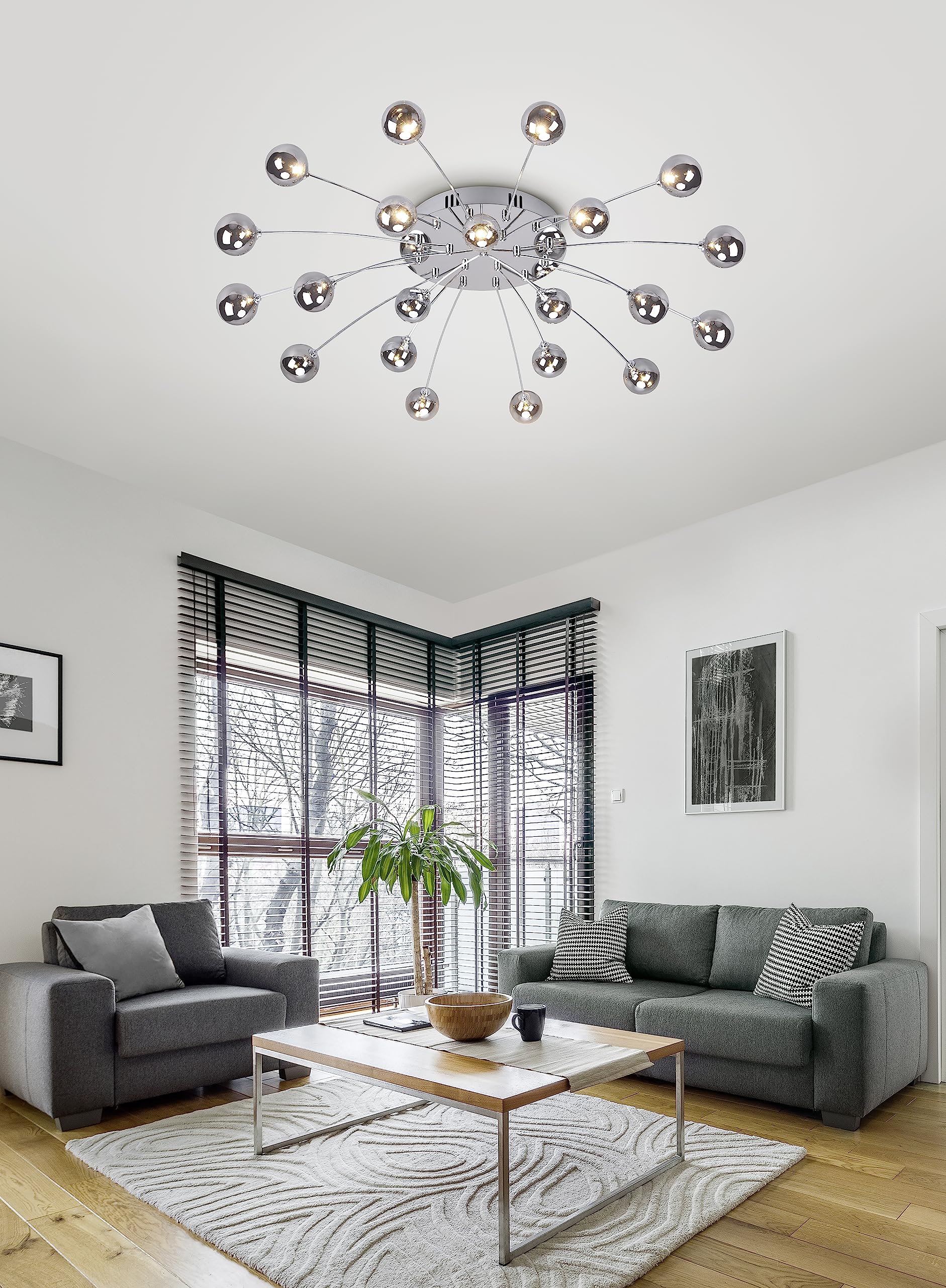 TRIO Leuchten Pomp Suspension LED Chrome/transparent - R37341106 - View #7