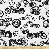 Vista 35 de Ambesonne The Yard, tela de jirafa estilo de dibujos animados que caminan entre árboles pequeños sobre fondo grunge, tema de sabana, tela de punto