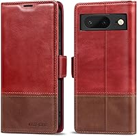 Vista 9 de KEZiHOME Funda para Google Pixel 8, piel auténtica [bloqueo RFID] Funda tipo cartera con tarjetero y función atril para Google Pixel 8 5G