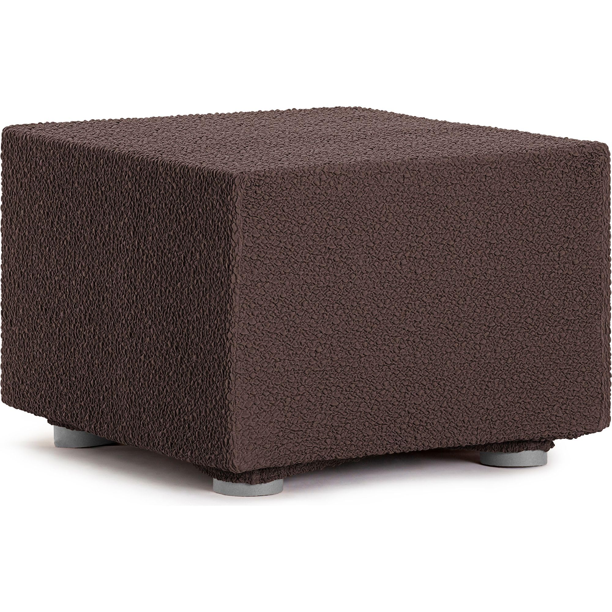 ECOMMERC3 | Pouf 60 x 60 in tessuto super elastico jacquard - Fodera Pouf marrone adattabile e traspirante, protezione quotidiana e rinnovamento economico