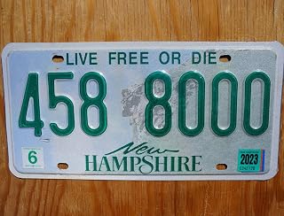 Authentic License Plate - All 50 States + Territories License Plate Tags in Good Condition, Great for Decoration, Art Projects, Garages, Unique Gifts, Man Caves. (New Hampshire)