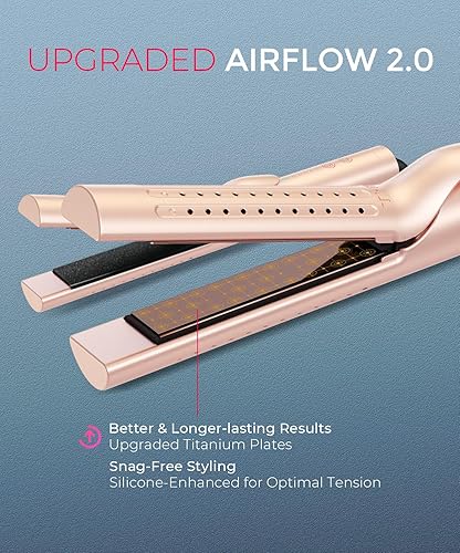 Miniatura 6 de TYMO Airflow 2.0 - Plancha rizadora de pelo 2 en 1, rizador de pelo 2 en 1, varita rizadora de 1.25 pulgadas para cabello largo y corto, doble