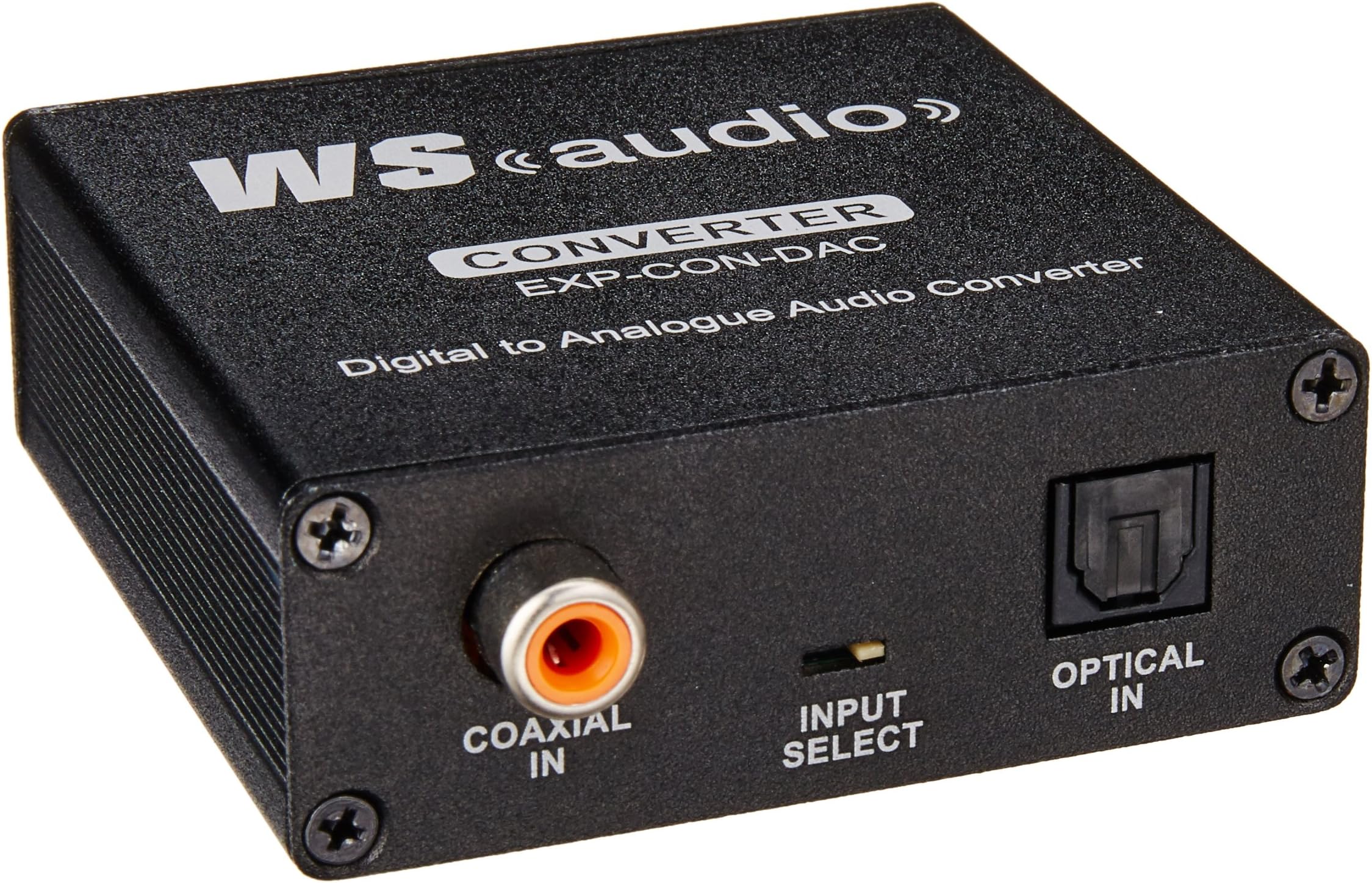 WyreStorm Essentials Digital to Analog Audio Converter (Coax/Optical Inputs), 2-Channel LPCM, Low-Latency Digital Filtering