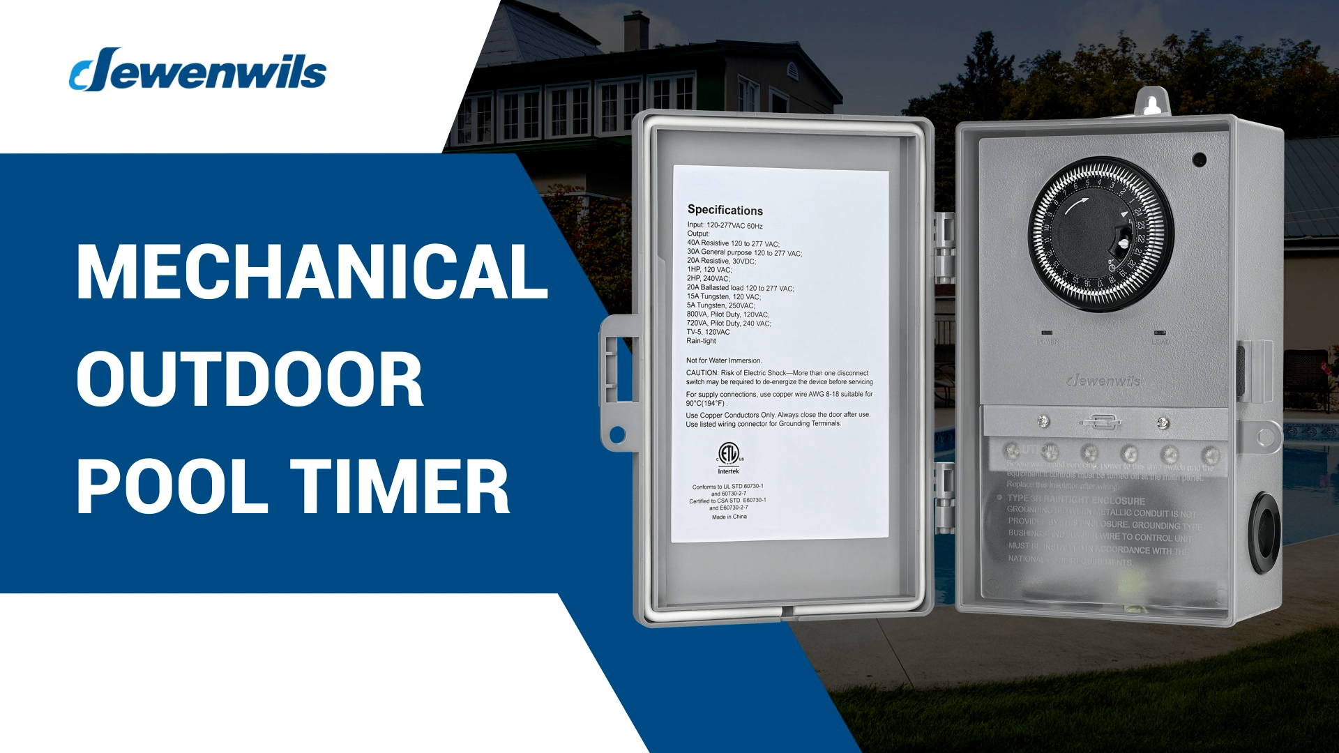 DEWENWILS Pool Timer - Programmierbare Zeitschaltuhr Für Poolpumpe & Mehr