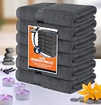 Utopia Towels 6 Bain moyen Towels, 24 par 48 Des pouces, 100% Coton Towels pour piscine, spa, salle de gym, séchage rapide et absorbant, gris