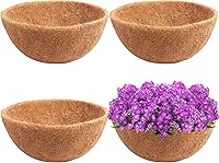 Vista 13 de Y&M Juego de 2 cestas colgantes de fibra de coco preformadas de 10 pulgadas, forro de repuesto de coco, 2P