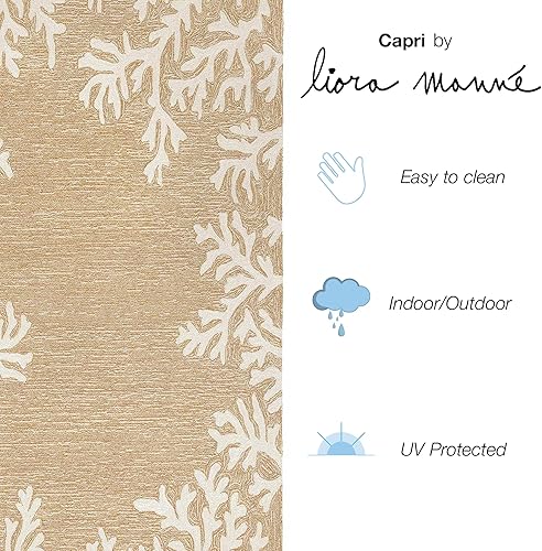 Miniatura 2 de Liora Manne Alfombra Capri para interiores y exteriores alfombra náutica temática de playa costera decoración tropical cómoda y duradera