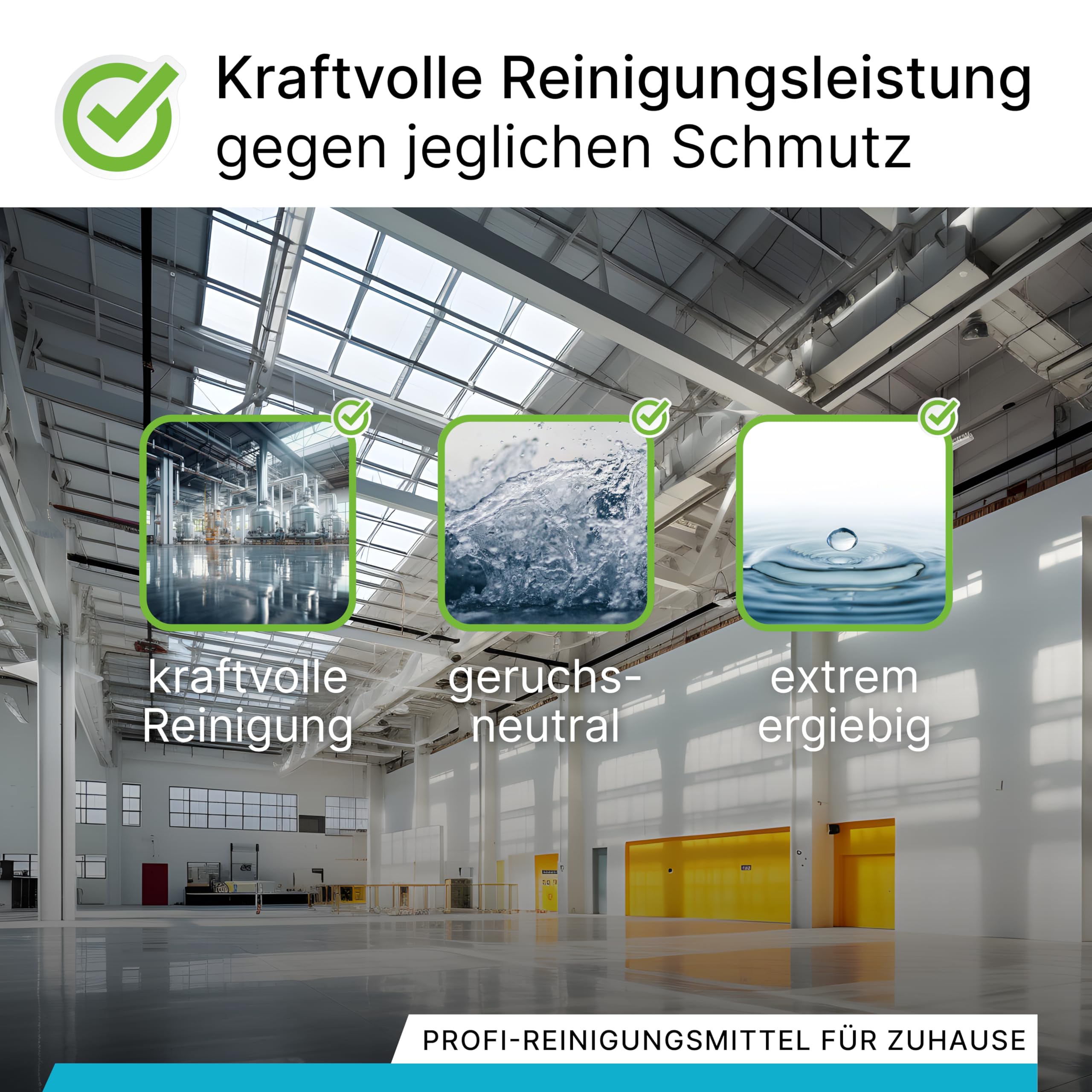 BiOHY Detergente industriale (Bottiglia da 500ml) | detergente per officina | contro grassi e oli | ideale per metallo, plastica, vetro, utensili senza schiuma e striatura (Industriereiniger)