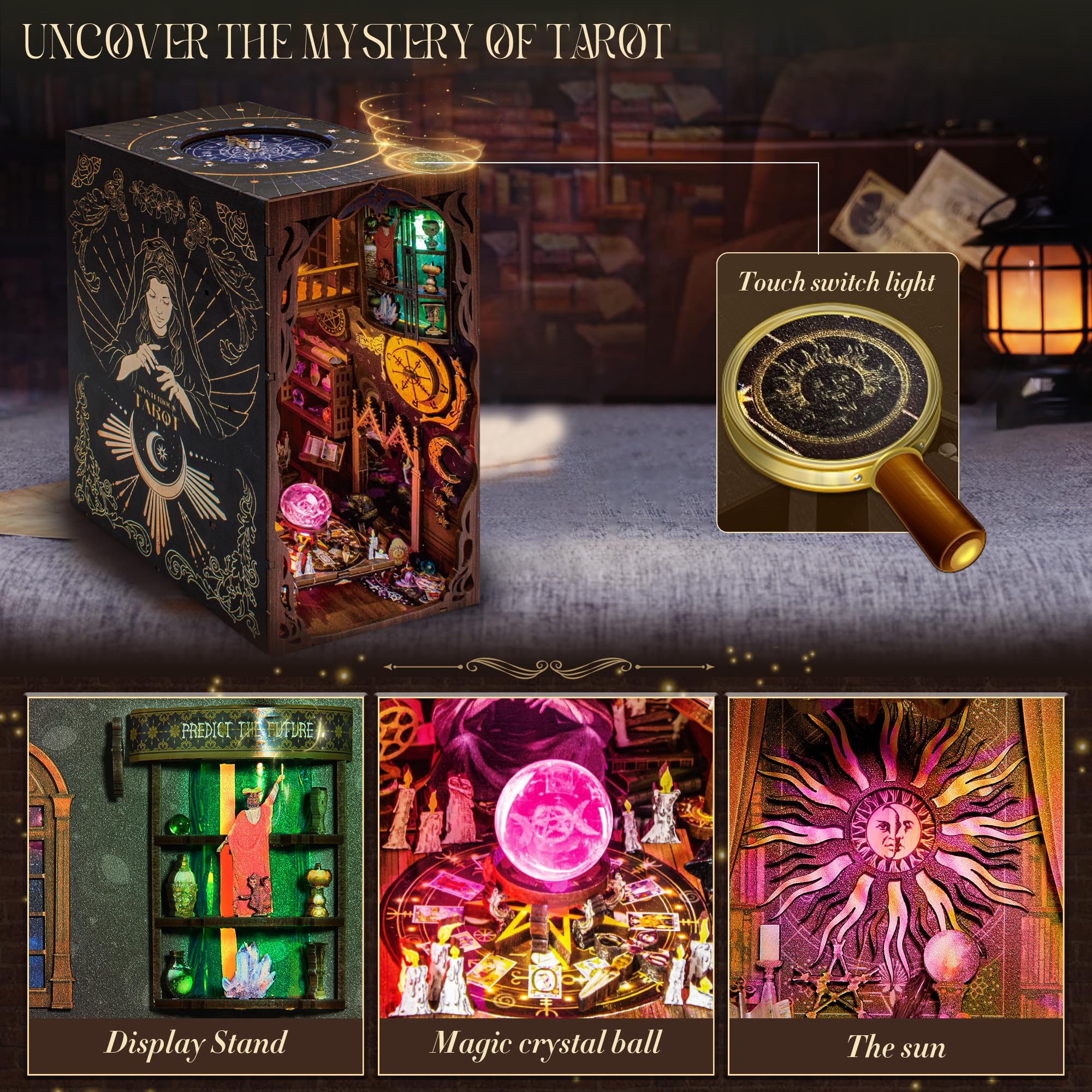 Amazon.com: DIY Book Nook Kit, 3D Wooden Puzzle Booknook