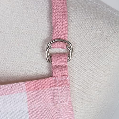 Miniatura 4 de DII Buffalo Check Kitchen Collection, delantal clásico de chef de granja, talla única, rosa y blanco