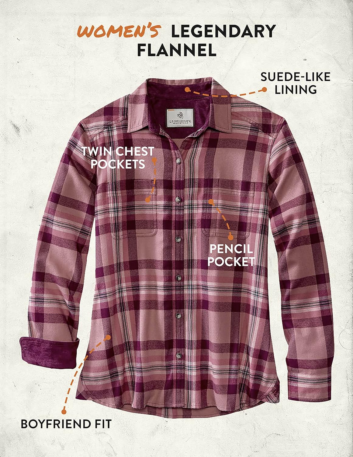 Legendary Whitetails Womens Legendary Flannel Shirt Comfort Fit - Image 4