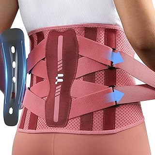 Faja Lumbar para Hombre y Mujer con Varillas de Carbono - Soporte Lumbar Ergonómico para Alivio de Dolor de Espalda, Ciática, Hernia Discal - Ideal para Postura, Trabajo y Levantar Peso