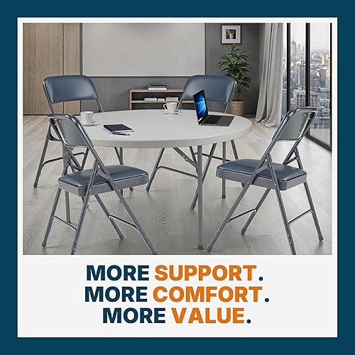Miniatura 7 de OEF Furnishings OEF1200 Series - Sillas plegables acolchadas de vinilo resistente de alta calidad, capacidad de grado comercial de 500 libras