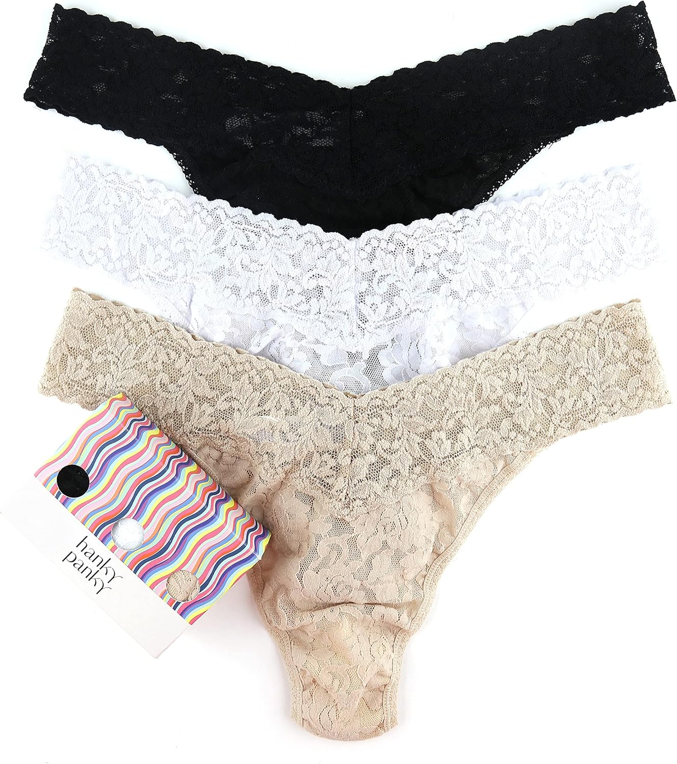 hanky panky - Signature Lace Original Rise Thongs | One Size 4-14 | Womens Underwear, Lacy Lingerie | 3 or 5 pack - Image 3