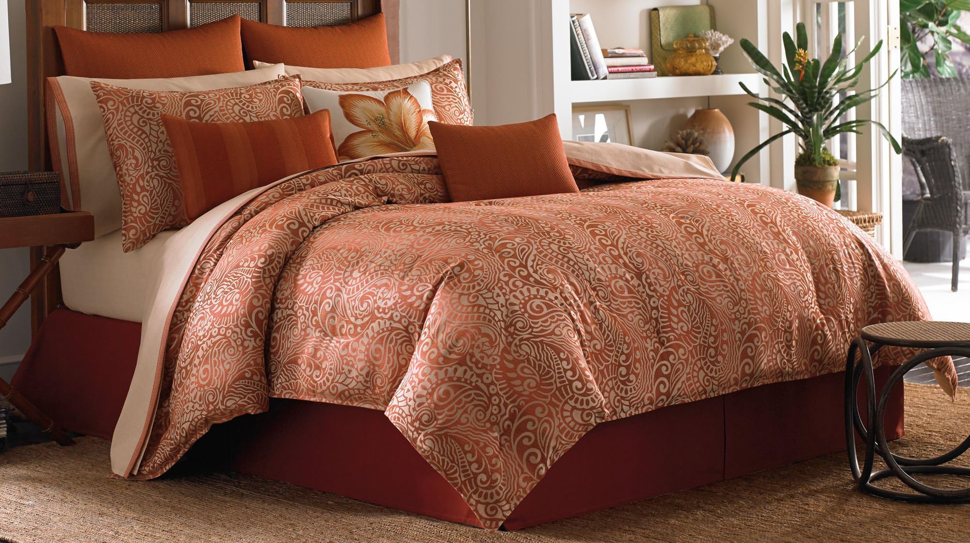 Tommy Bahama King Comforter Set Prince of Paisley