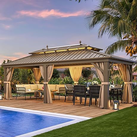 YITAHOME 12x20 ft Hardtop Gazebo: A Spacious Sanctuary for Outdoor Relaxation
