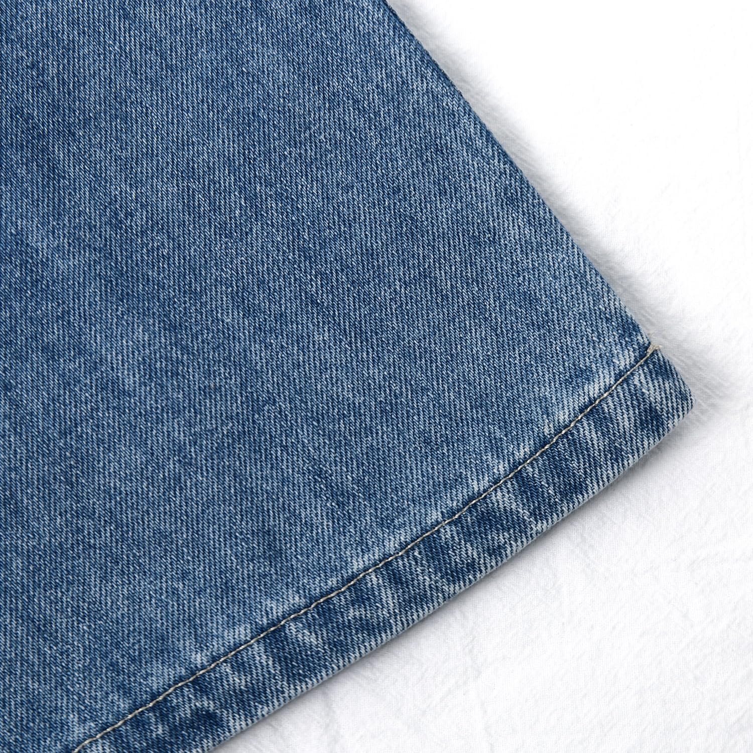 KIDSCOOL Girls Denim Overall Dress 2-8T Toddler Cute Jean Pinafore Skirt