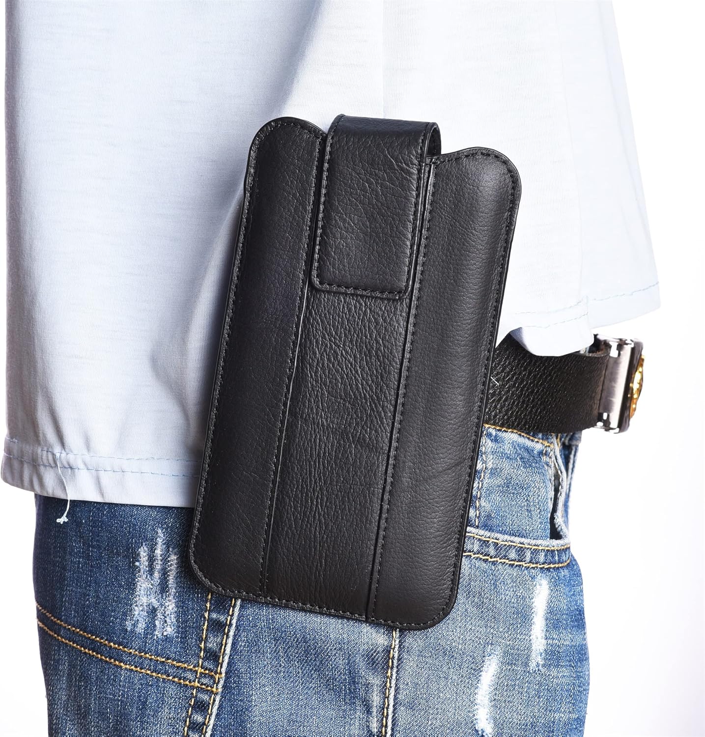 LVSHANG Phone Holster Case Mens Leather Phone Holster for