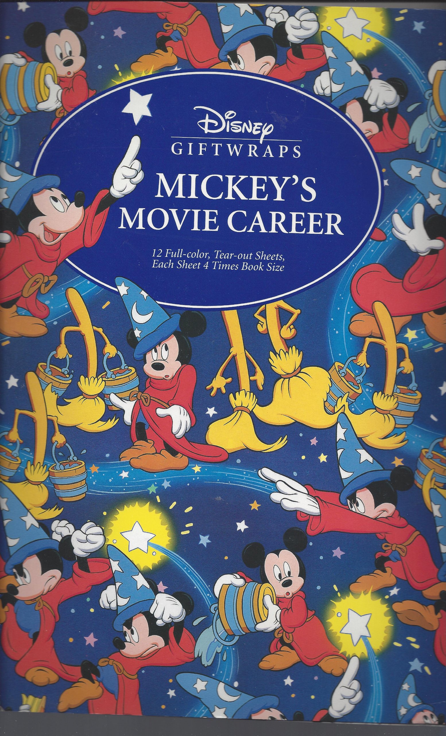 Disney Giftwraps Mickey's Movie Career: 12 Full-Color, Tear-out Sheets, Each Sheet 4 Times Book Size