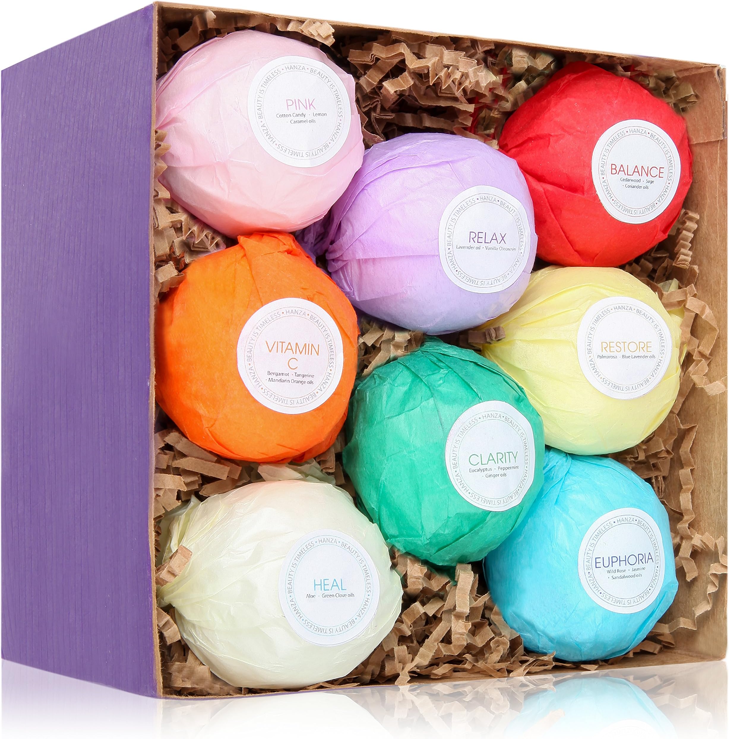[2-PACK] 8 USA Made Vegan Bath Bombs Kit - Gift Set Ideas - Gifts For Women, Mom, Girls, Teens, Her - Ultra Lush Spa Fizzies - Best Gift Ideas - Add to Bath Bubbles, Basket, Bath Beads - Bath Products