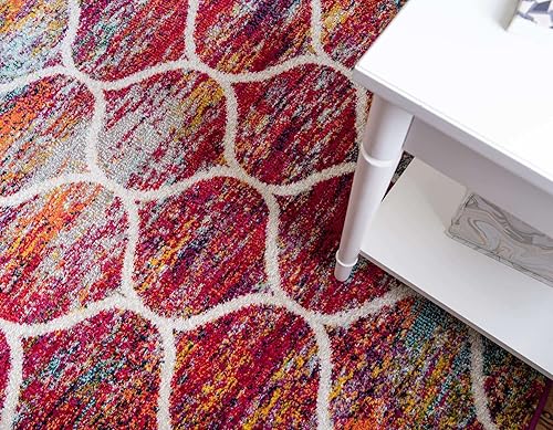 Miniatura 456 de Rugs.com Lattice Frieze Collection Alfombra – 4 x 6 pies, alfombra mediana negra perfecta para salas de estar, comedores grandes, planos abiertos