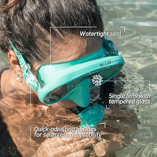 Miniatura 4 de Cressi Máscara de buceo sin marco para adultos - Lente mono de visión ancha - bajo volumen interno - Silicona suave pura - Musa diseñado en Italia
