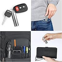 Vista 7 de Pastillero pequeño, portátil de metal para pastilleros, llavero, impermeable, contenedor de pastilleros, mini organizador de pastillas de acero