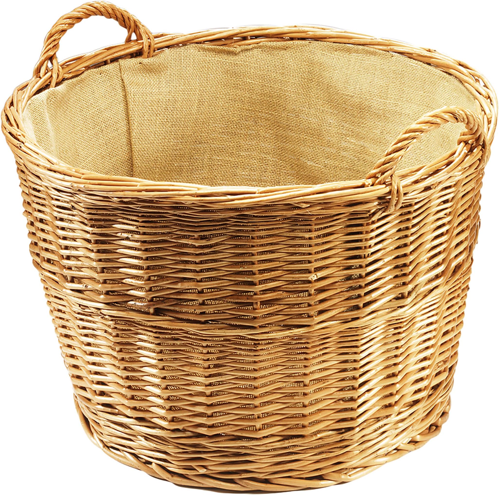 Kobolo Kaminholzkorb Aus Weide - Natürlich Und Robust Mit Leinenfutter