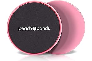 Peach Bands Core Sliders Fitness | Dual Sided Exercise Discs for Core and Leg Workouts