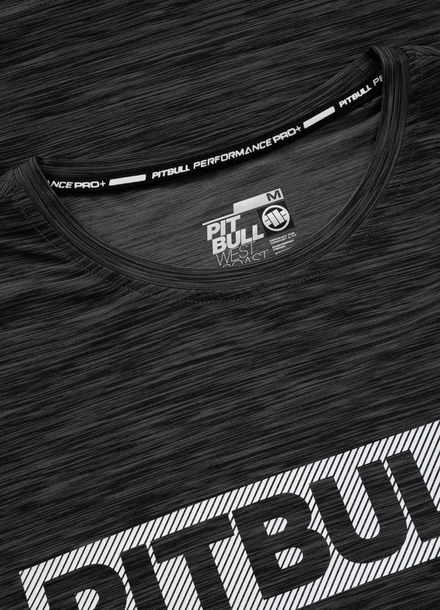 PITBULL Camiseta deportiva para hombre Hilltop Performance Pro+ 190 g/m², transpirable, de secado rápido, elástica, para fitness y entrenamiento, camiseta deportiva